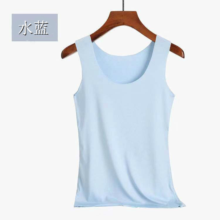 Picture of Seamless Vest for Women, Thin Pure Color Bottoming Shirt, Slim Sleeveless Spring & Fall Inner Wear, Summer Student Vest for Women