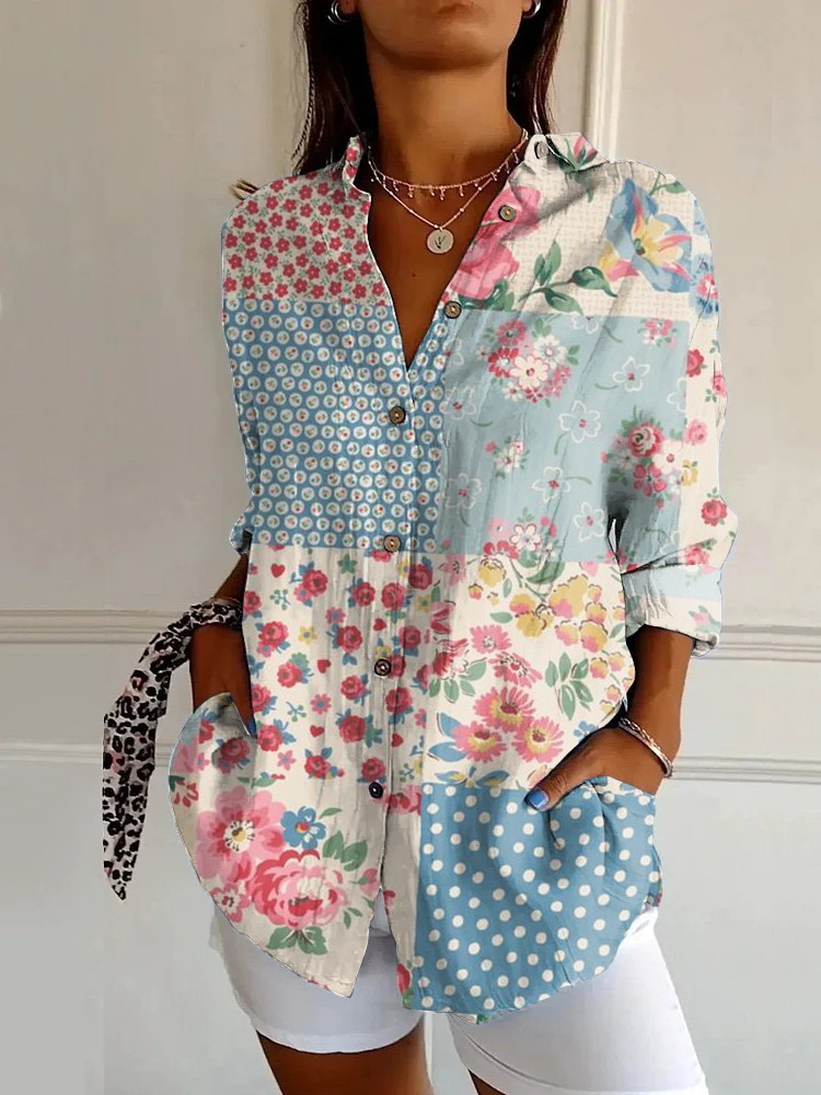 Picture of 2025 New Women's Long Shirt Women's Summer European and American Trend Long Sleeve Shirt Printed Pattern Printed 3D Shirt