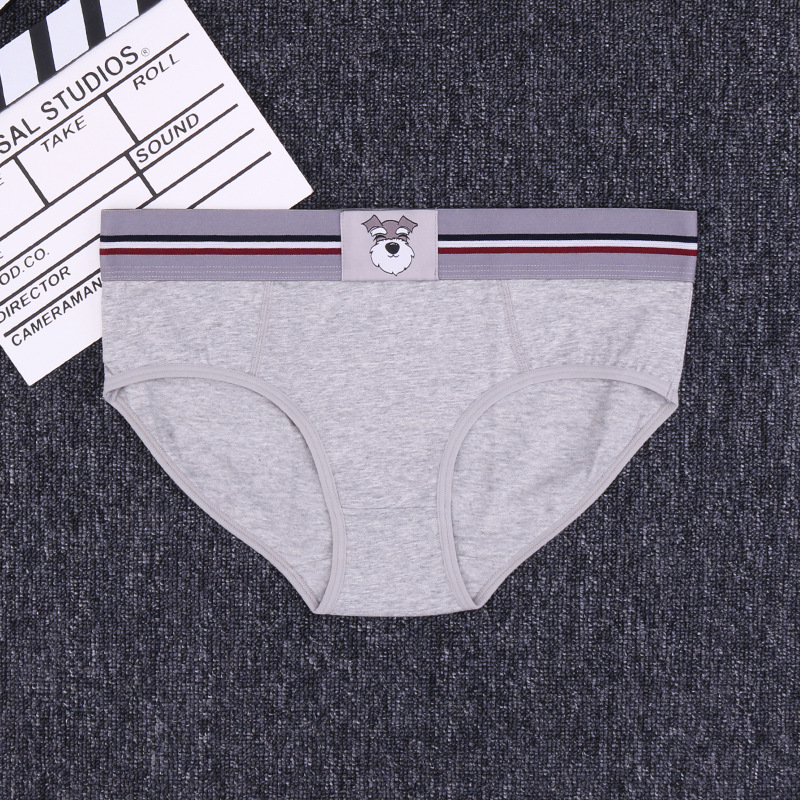 Picture of Women's Underwear Boxer Briefs Solid Color Cotton Underwear Japanese Cartoon Cute Wide Edge Unisex Style Youth