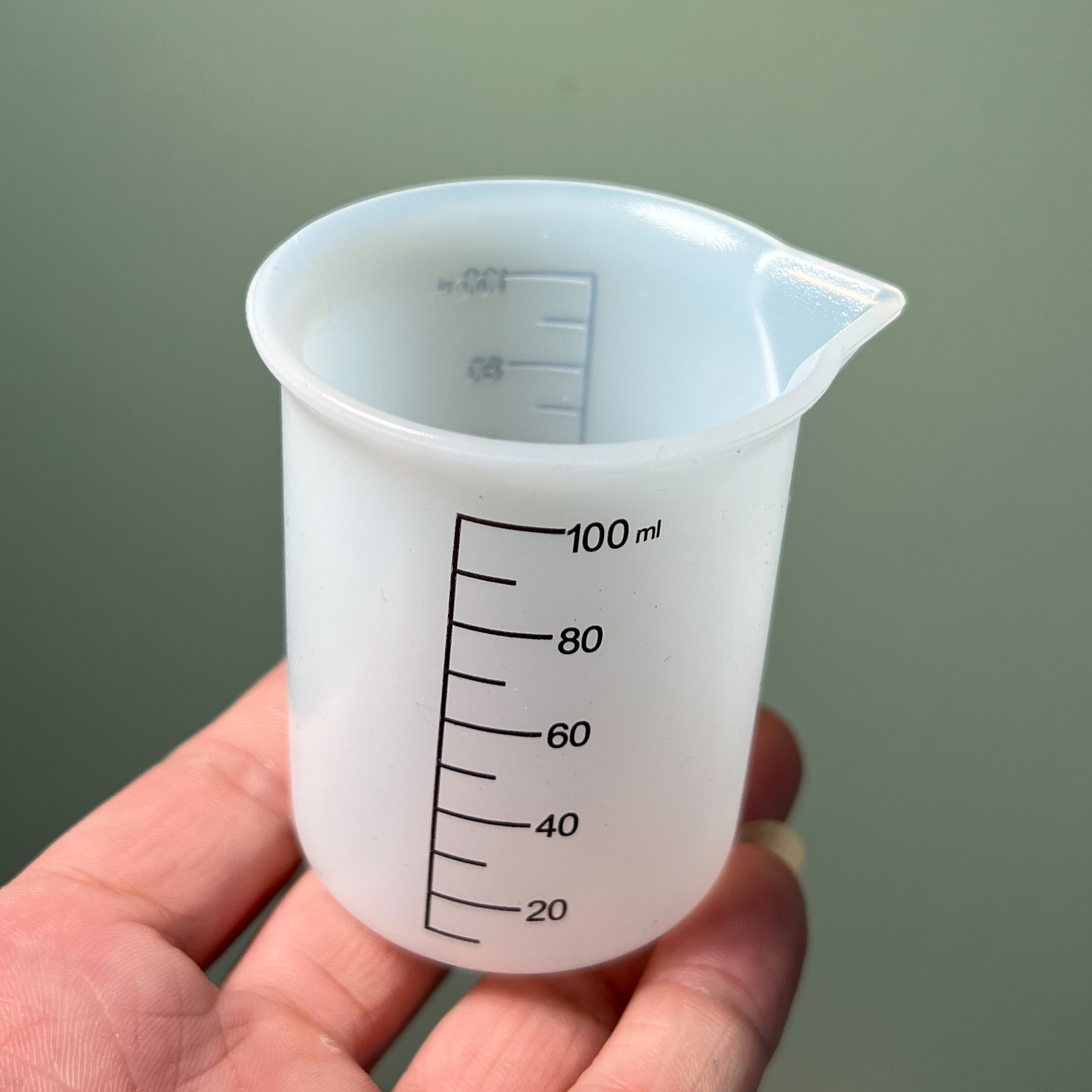 Picture of Fat Girl epoxy mold 100ml printing Silicone Measuring Cup mold 100ml disposable scale measuring cup epoxy