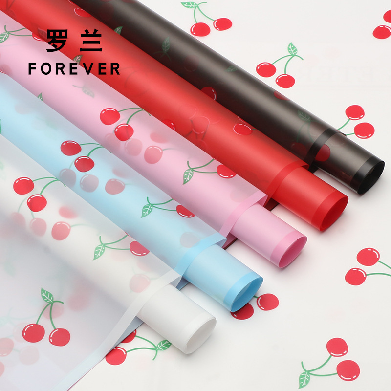 Roland Cherry Factory Wholesale Export Specializes in Flower Packaging Materials Matte Paper Waterproof Bouquet Flower Packaging Materials