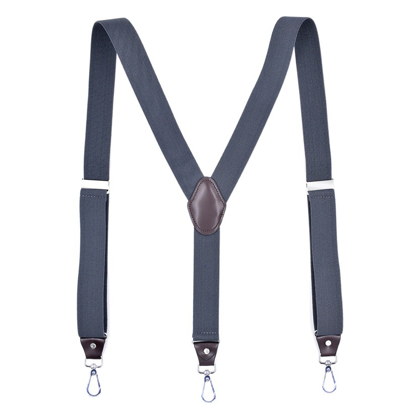 Hook Suspenders Men's Three-Clip Hook Suspenders for the Elderly and Fat People Suspenders Jeans Suspenders Clip Casual Hook Suspenders