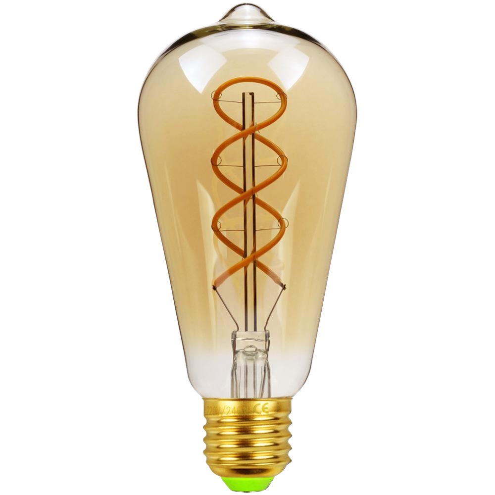 Cross-Border Edison Bulb Antique Lamp Dimmable Led Flexible Filament Lamp Decorative Lighting Retro Super Bright Bulb