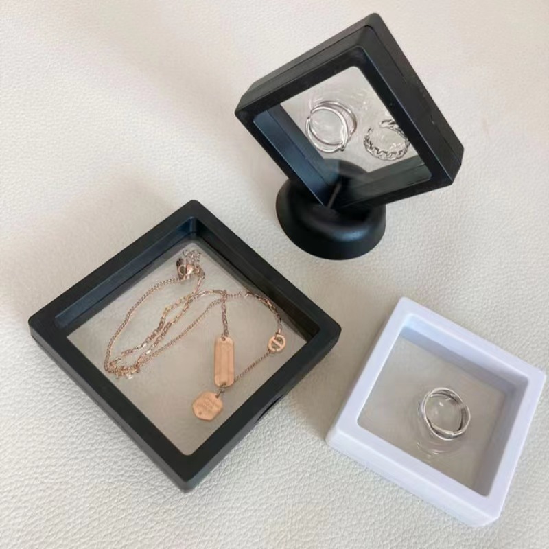 Hot Selling Suspended Box Jewelry Earrings Ring Bracelet Packaging Box Anti-Oxidation Gift Box Pe Film Display