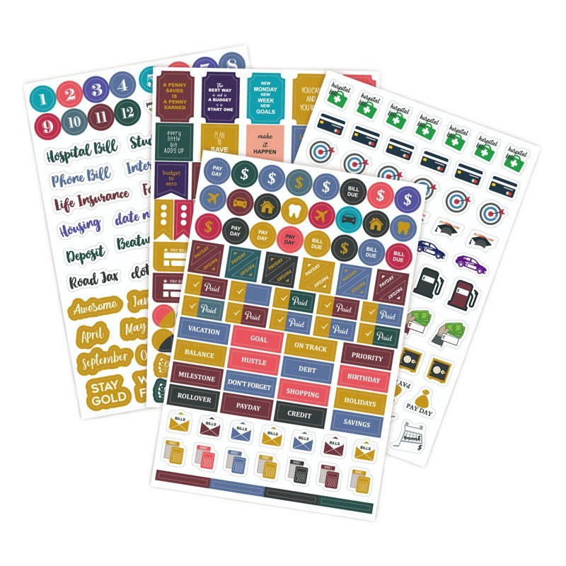 Budget Sticker Budget Theme Plan Stickers Payment Plan Stickers Creative Hot Stamping Planning Stickers