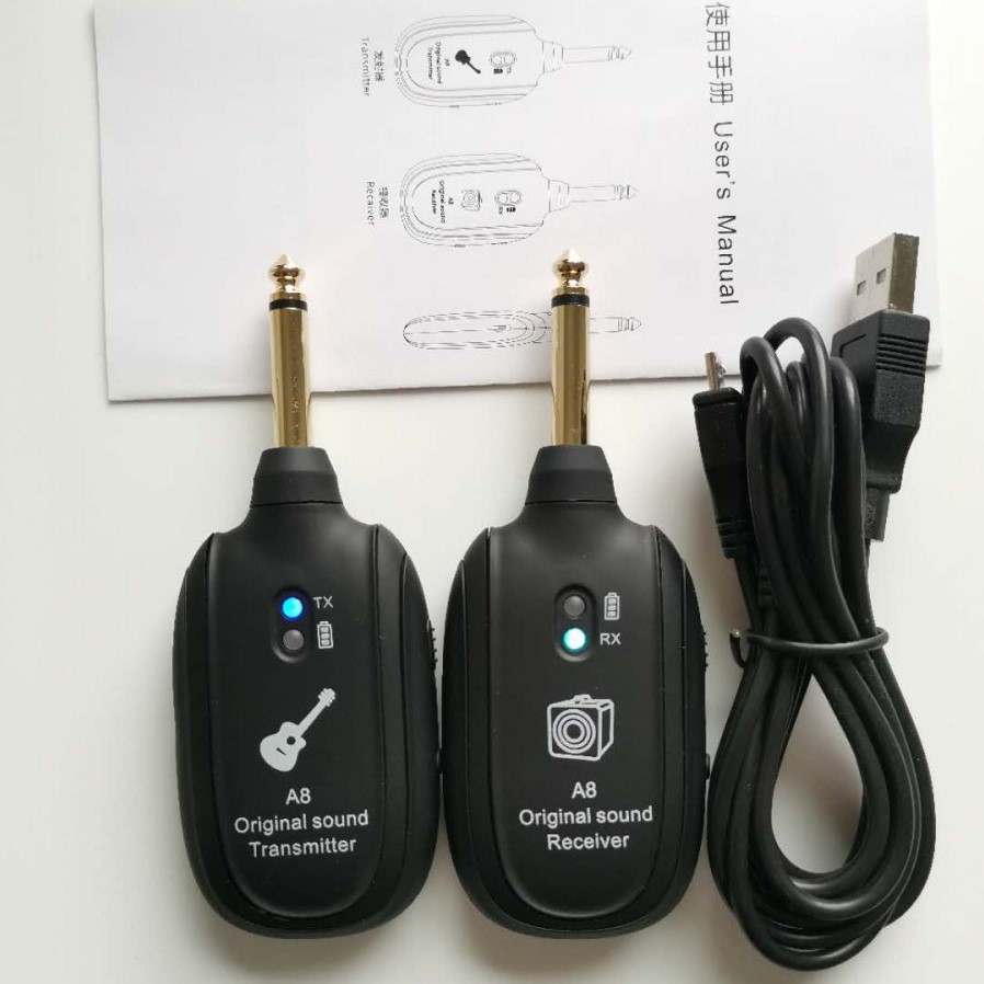 Picture of Factory direct supply A8 guitar pickup wireless transmitter electric guitar pickup electric wind instrument wireless transceiver