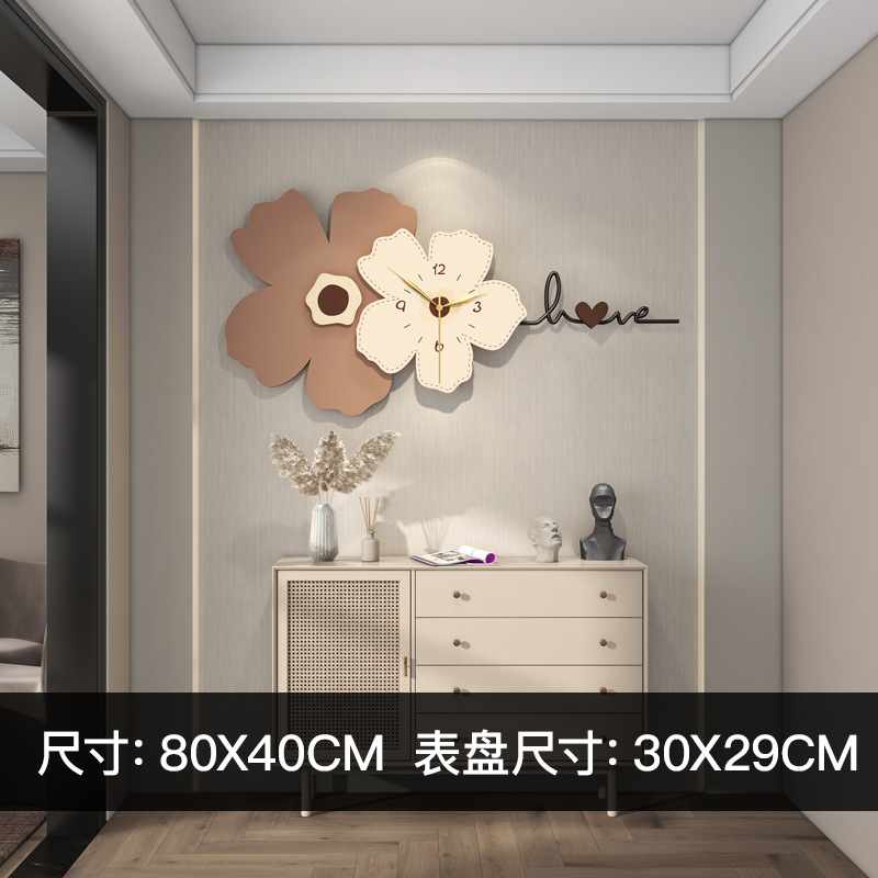 Picture of Internet Celebrity Fashion Creative Clock Home Restaurant Entrance Background Decoration Wall Clock Wall Hanging Modern Simple Clock Wall Hanging