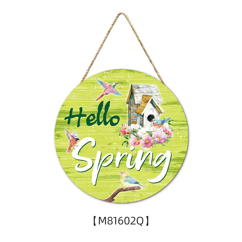Picture of Amazon Hello spring farmhouse collection wooden ornaments wall decoration American country Spring door plate pendant