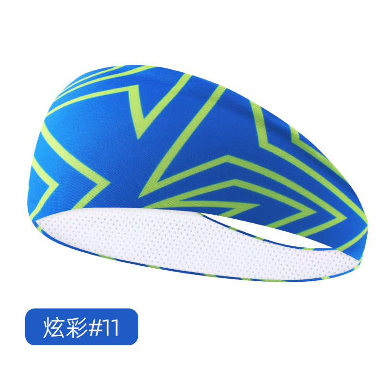 Picture of Summer Colorful Sports Hair Band Women's Anti-sweat Absorbing Non-slip Headband Running Sports Yoga Fitness Elastic Hair Band