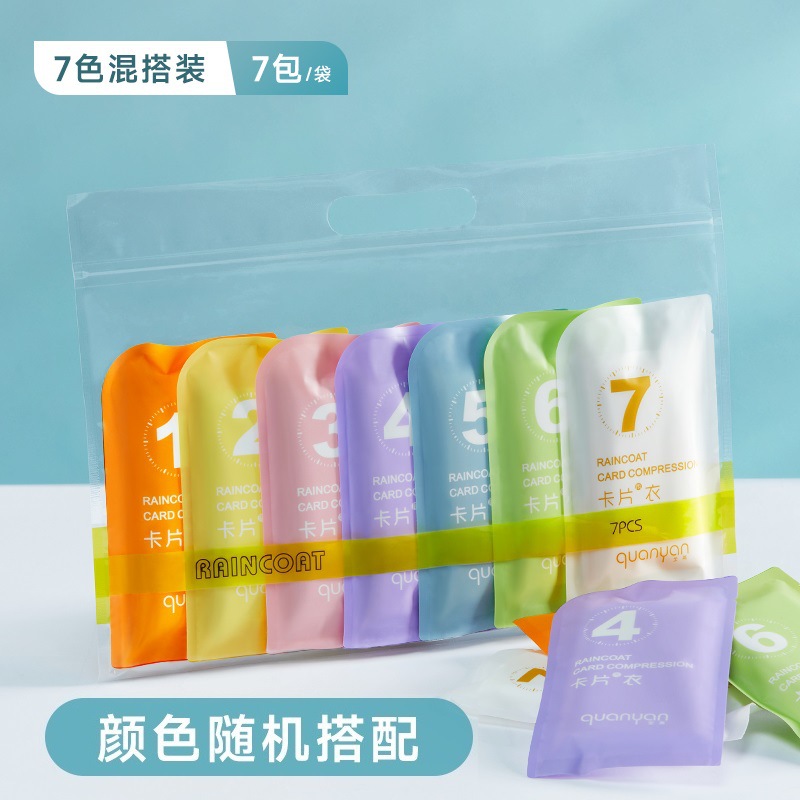 Picture of Disposable Card Raincoat Portable Adult Full-body Thickened Long Travel Special Wholesale Children's Poncho