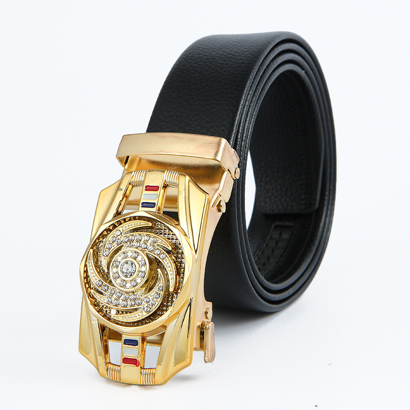 Picture of Belt Men's Time Run Belt Men's Business Trend Rotatable Automatic Buckle Pants Belt Douyin Live Broadcast Belt