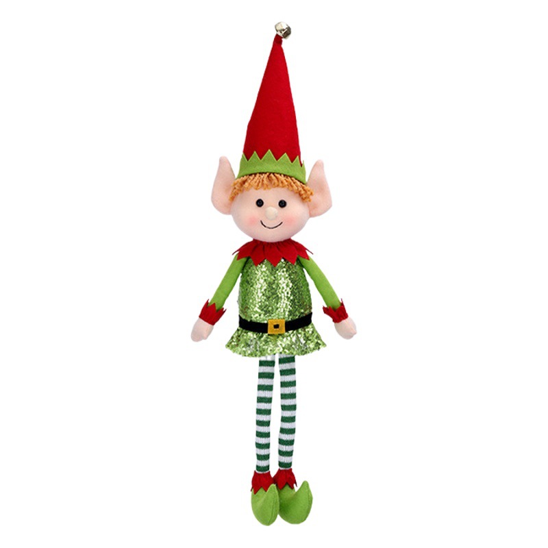 Chuangda Cross-Border Best-Selling Christmas Gifts 65cm Long-Legged Elf Window Decorations Christmas Home Decorations