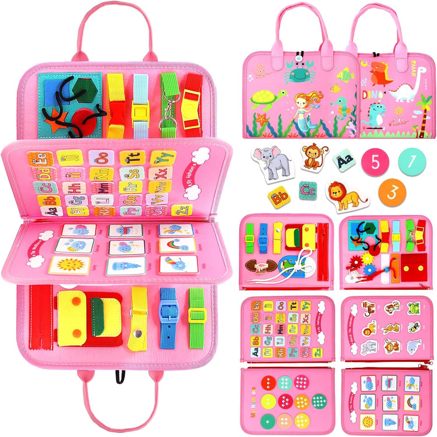 Picture of Cross-border foreign trade felt learning board Montessori early education board busy board children's quiet book cloth book in stock wholesale factory