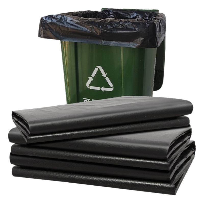 Thick Large Garbage Bag Hotel Plastic Bag Extra Large Large Bucket Special Flat Mouth Commercial Large Property