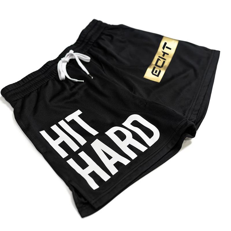 Picture of New echt quick-drying sports shorts men's mesh stretch fitness outdoor running training beach pants breathable