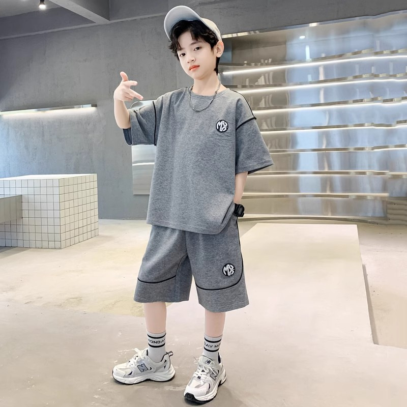 Picture of Children's Wear Boys Summer 2024 New Korean Style Western Style Casual Loose Cool Fashionable Handsome suit Two-piece Set