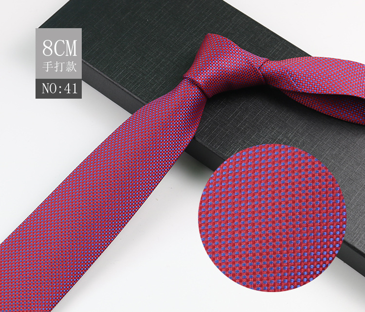 Picture of Men's Tie Business Shirt Stripesd Security Professional Formal Wear Wholesale Plus Logo Manufacturer 8cm Hand-Made