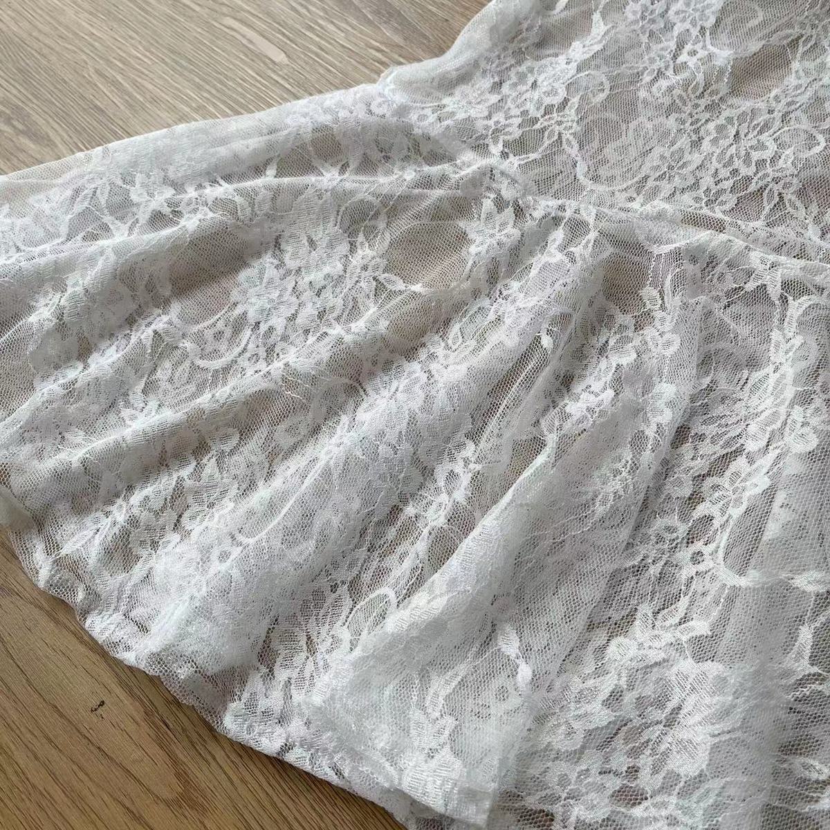 Picture of Stacked Artifact Sweet Sexy Lace Neck dress Women's Early Autumn Thin Slim-Fit Bottoming A- Shaped Short Skirt Trendy