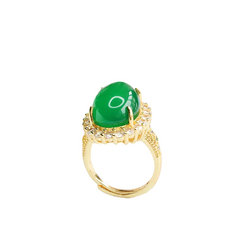 Picture of As Yu ice king green chalcedony ring agate ring jewelry factory wholesale generation MN3052404