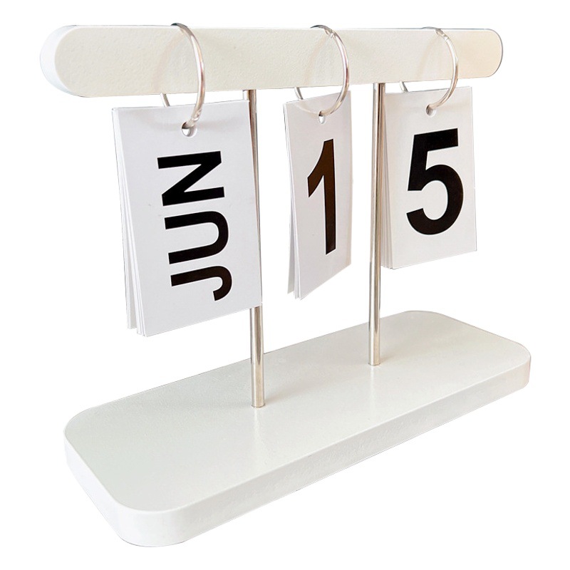Nordic style simple creative wooden flip calendar student home desktop study desk calendar wooden ornaments