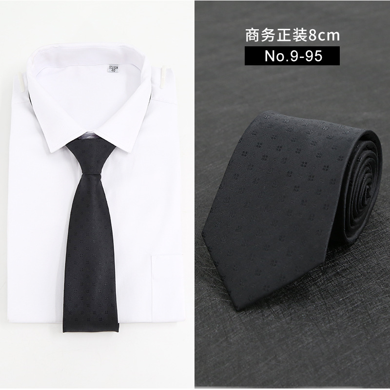 Picture of New Style Tie Men's Formal Business Casual Simple Style Solid Color Striped Arrow-Shaped Tie Manufacturer Ready Stock Wholesale