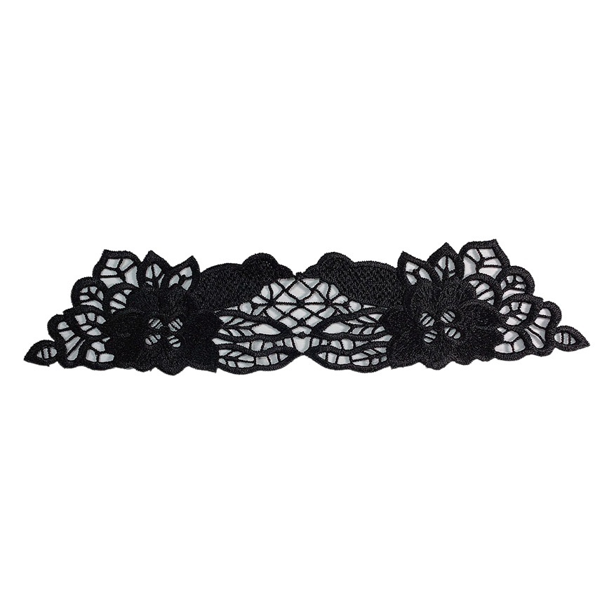 Polyester silk lace embroidery collar flower non-elastic water soluble lace DIY fashion women's lace