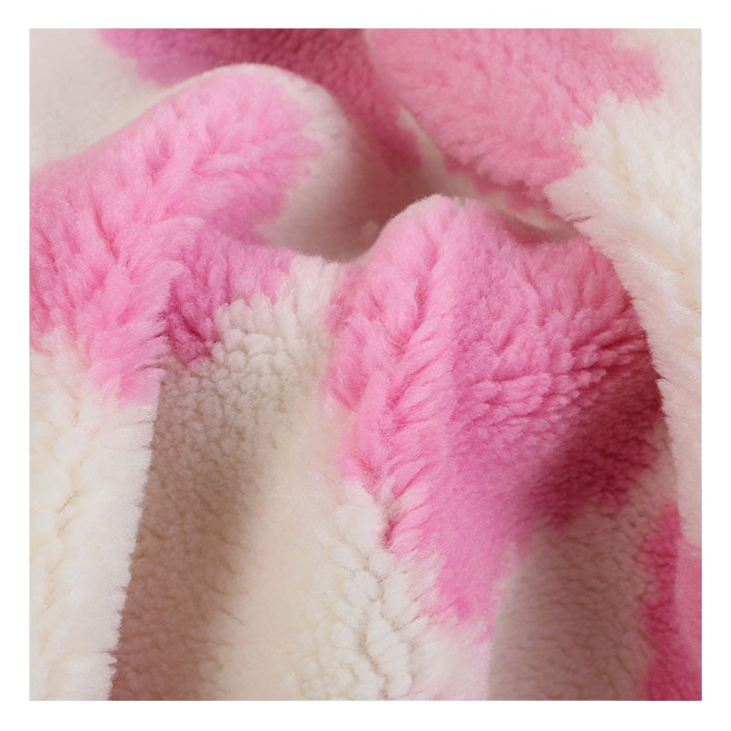 Pet nest plush coat lamb wool fabric 700g polyester chessboard Plaid jacquard lamb wool fabric