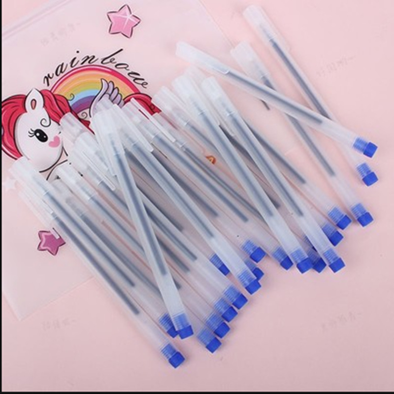 Picture of Transparent Frosted Small White Pen 0.5 Gel Pen Needle Tube Ballpoint Pen Signature Pen Water Pen Black Carbon Pen for Students