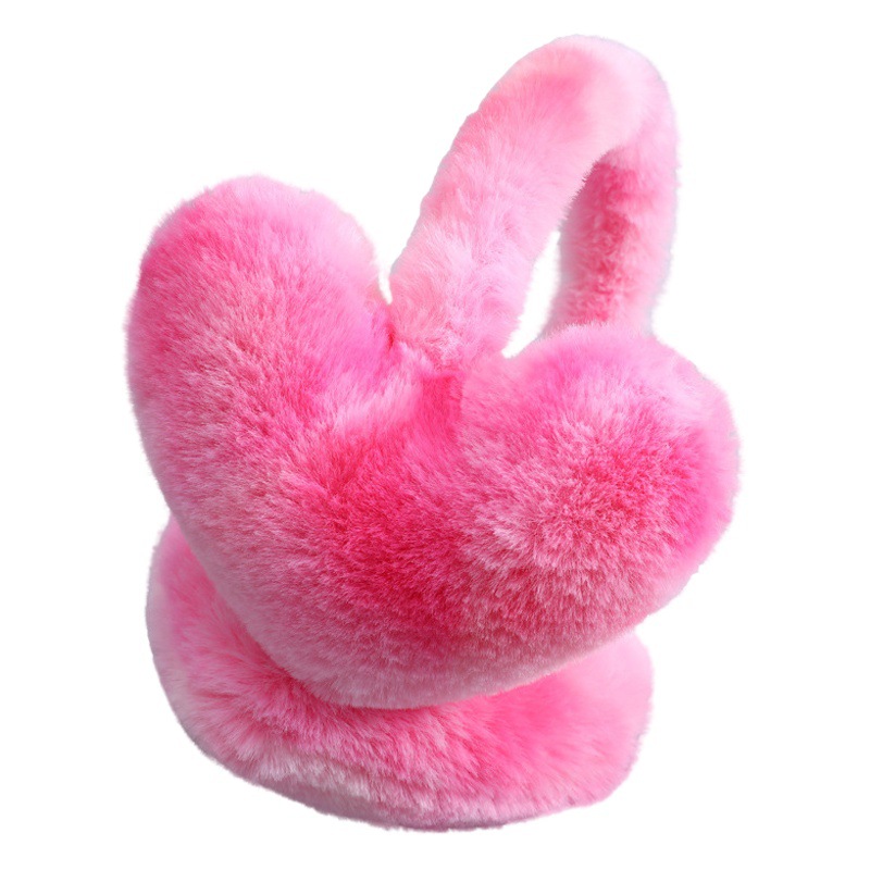 Colorful Love Warm Earmuffs Unisex Earmuffs Rear-wearing Thickened Ear Protection Anti-freezing Student Plush Earmuffs Batch