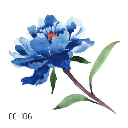 Picture of New waterproof flower tattoo stickers fashion small fresh face stickers fashion Photo Studio Art Stickers