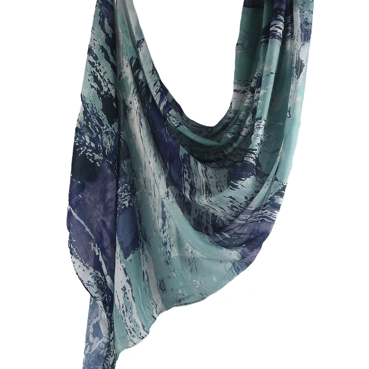Picture of Best-Selling Watercolor Tie-Dye Cotton Scarf Arabian Satin Polyester Long Scarf Turkish Middle Eastern Scarf