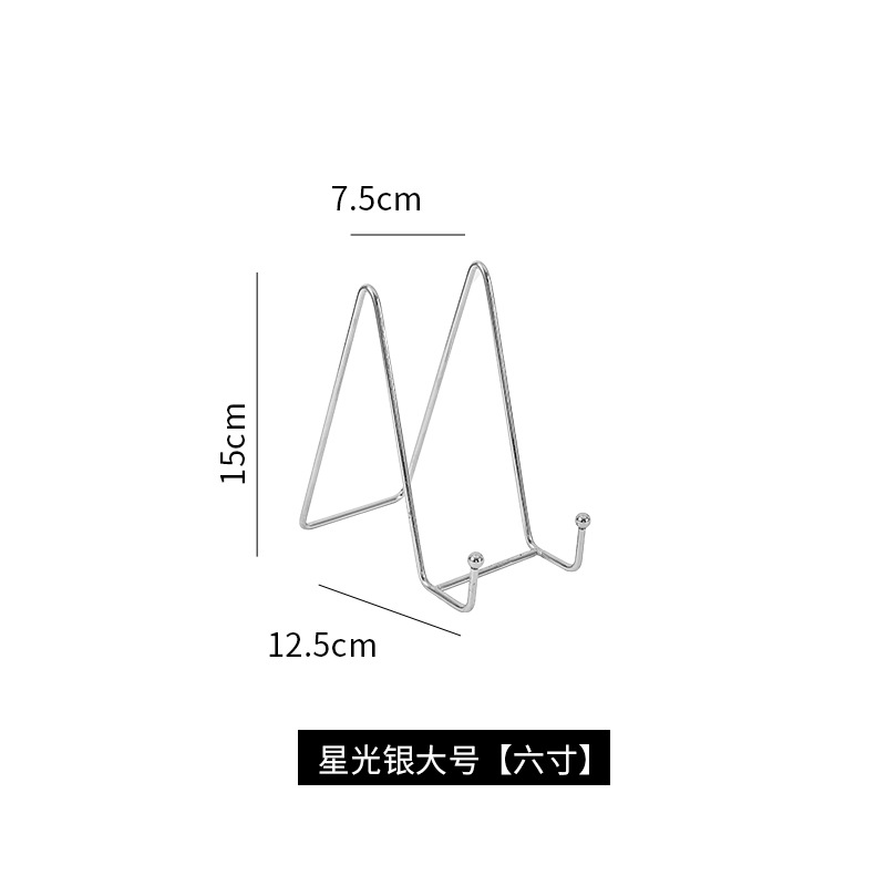 Picture of Iron Photo Frame Bracket Stone Easel Holder Ceramic Disc Holder Photo Studio Photo Album Bracket Clock Display Support Bracket