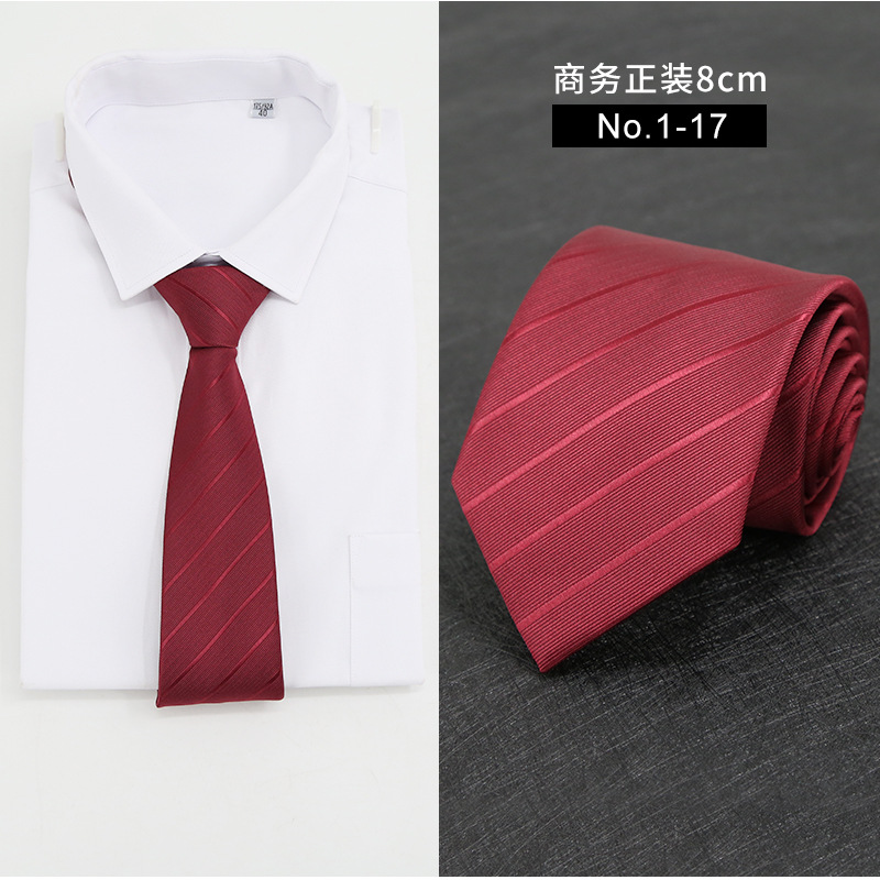 Picture of New Style Tie Men's Formal Business Casual Simple Style Solid Color Striped Arrow-Shaped Tie Manufacturer Ready Stock Wholesale