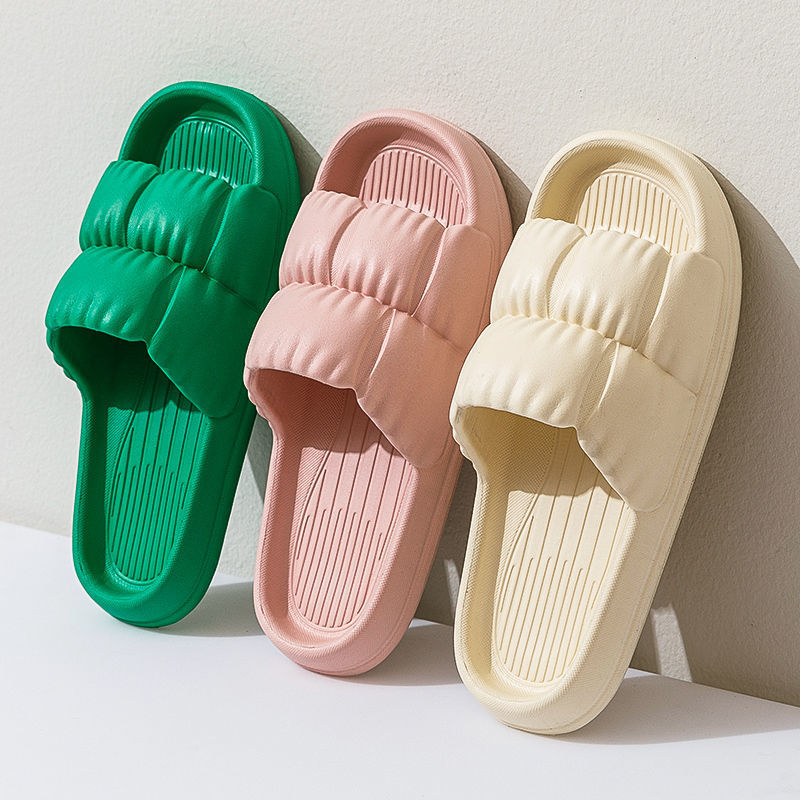 Slip Slippers for Women's Household Bathroom Home Bath Non-slip Couple's Thick-soled Summer Sandals for Men's Summer Outer Wear