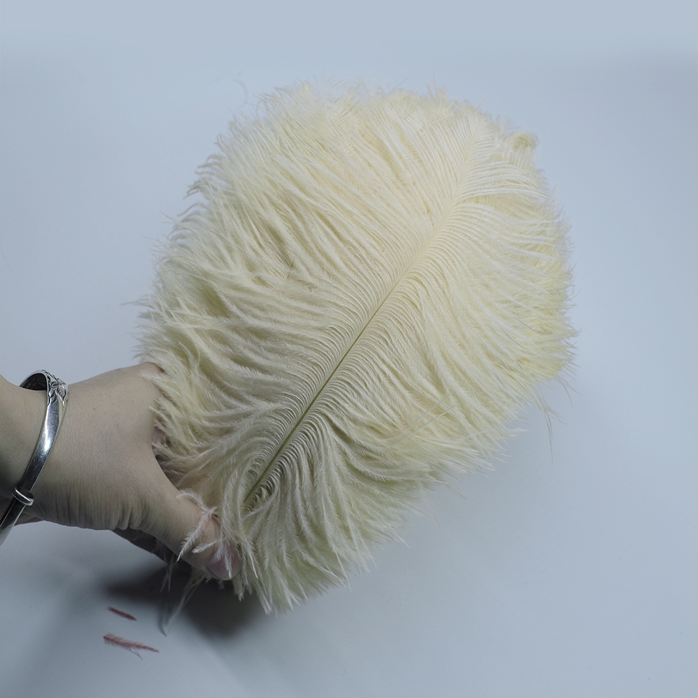 Picture of Color in stock 20-25cm ostrich feather flower home flower arrangement wedding decoration accessories ostrich feather wholesale