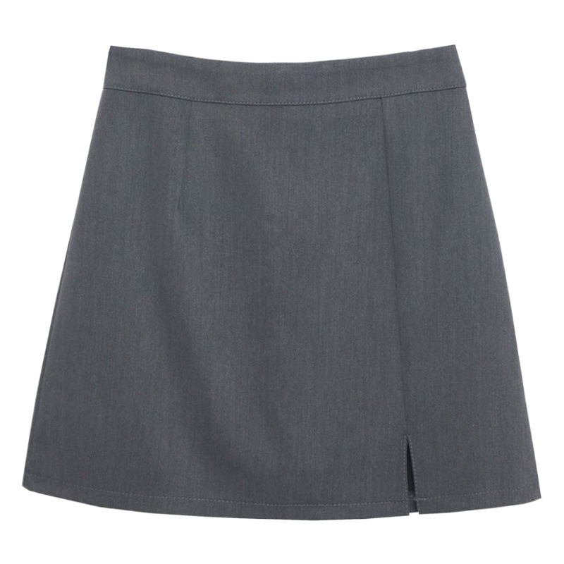 High Waist Anti-glare A- line Skirt Split Hip Skirt Women's 2023 New Korean Style Design Suit Skirt