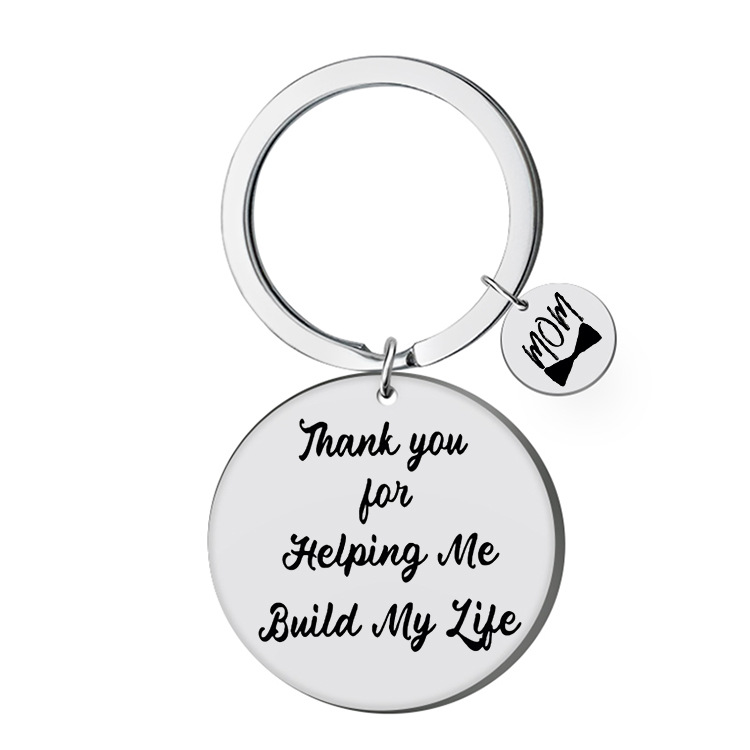 Picture of Popular Element Jewelry Mother's Day Gift for Family, Stainless Steel Keychain, Electroplating, Customizable Hanging Buckle for Summer
