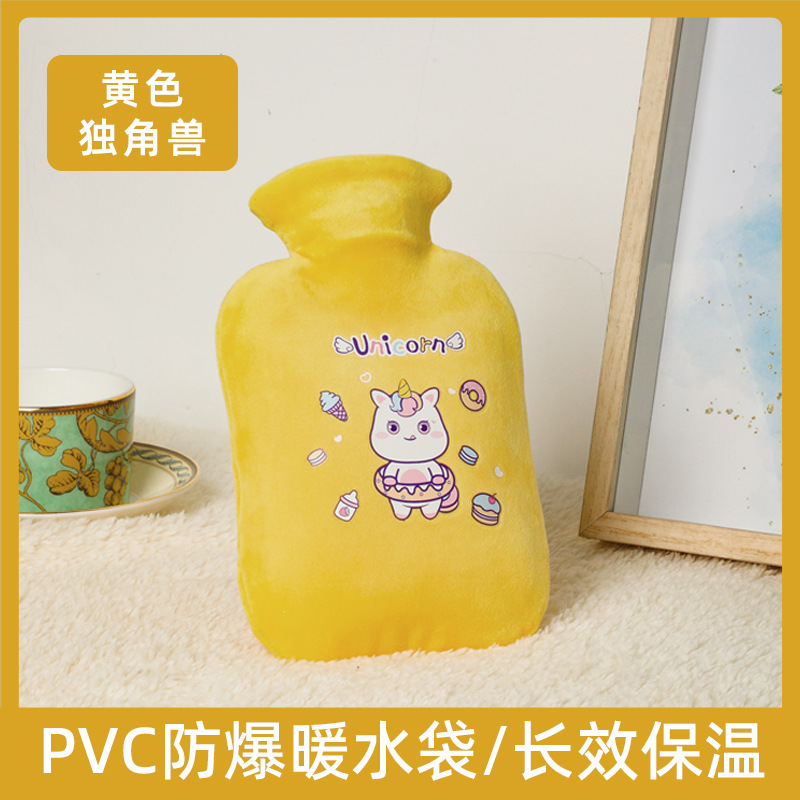 Picture of Winter new water injection hot water bag thickened hot compress cartoon hand warmer plush set cute explosion-proof warm water bag wholesale