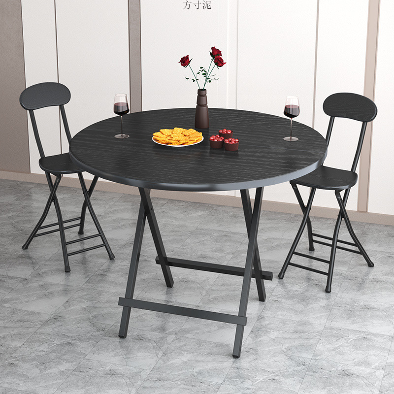 Rental Room Portable Simple Balcony Tea Table and Chair Dining Table Small Apartment Dining Table and Chair Folding Simple Dining Table Folding Table