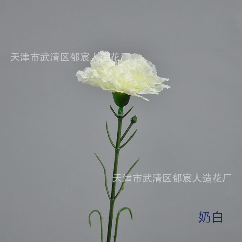 Picture of Carnation Single Branch Simulation Flower Mother's Day Flower Basket Flower Arrangement Shopping Mall Holiday Atmosphere Modeling Layout