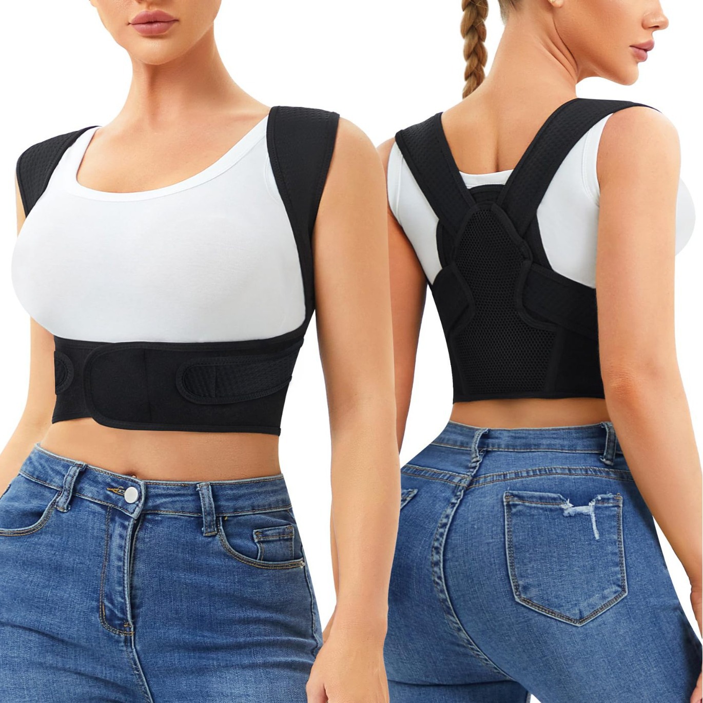 Cross-border hot-selling high-end back support belt straight shoulder posture corrector adjustable support posture correction belt universal