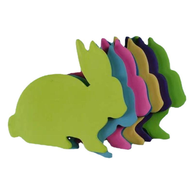 Fluorescent solid color Blank sticky note opposite sex note pad cute rabbit note message sticker