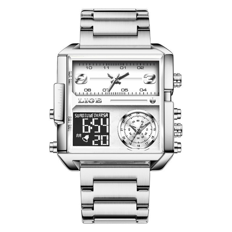 Picture of Dual Display Square Quartz Watch Men's Watch Fashion Business Personality Casual Large Dial Domestic Wristwatch Cross-border Wholesale