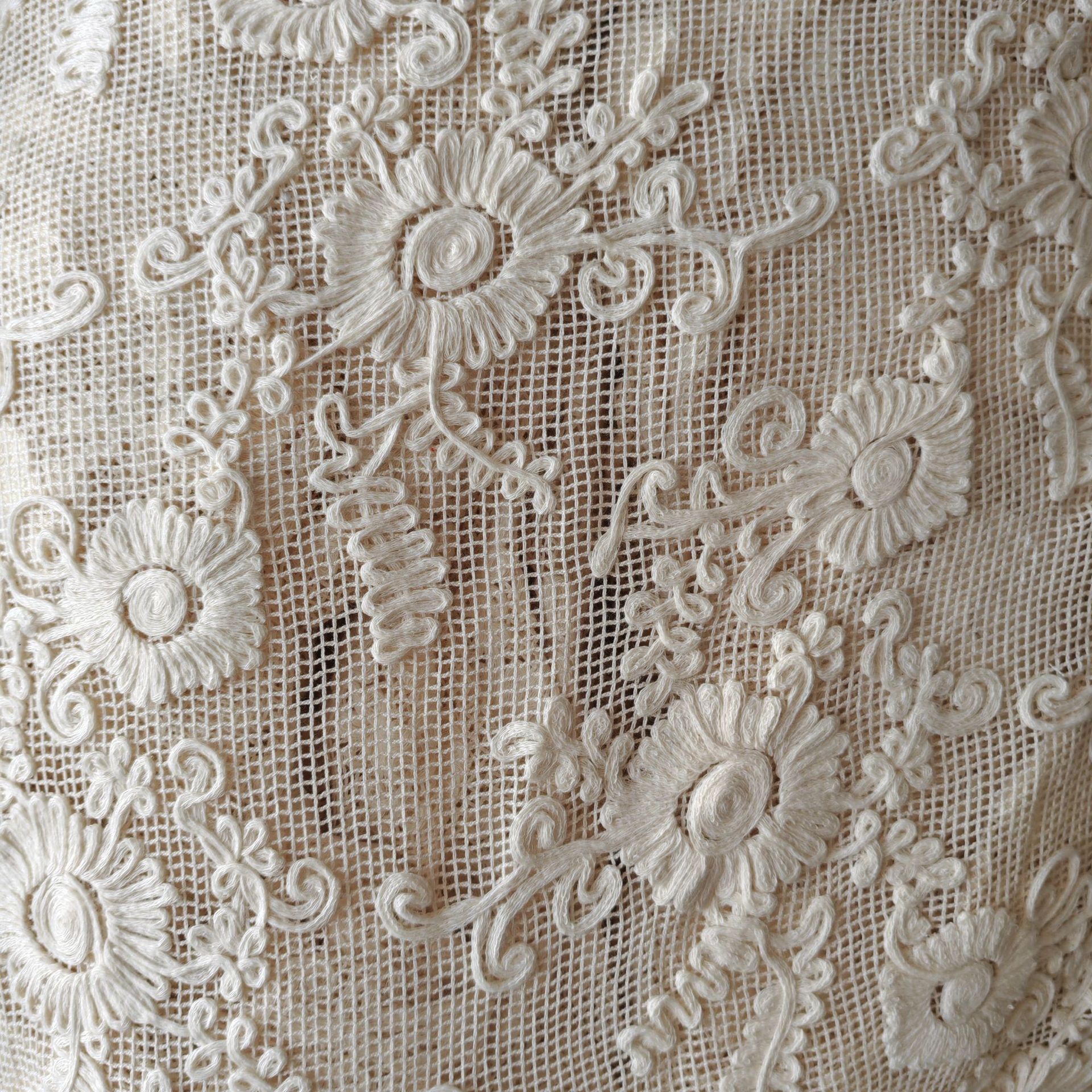 Foreign Trade Pure Cotton Towel Embroidered Lace Fabric Peony Flower Cut Out Mesh Embroider Dress Women's Fabric