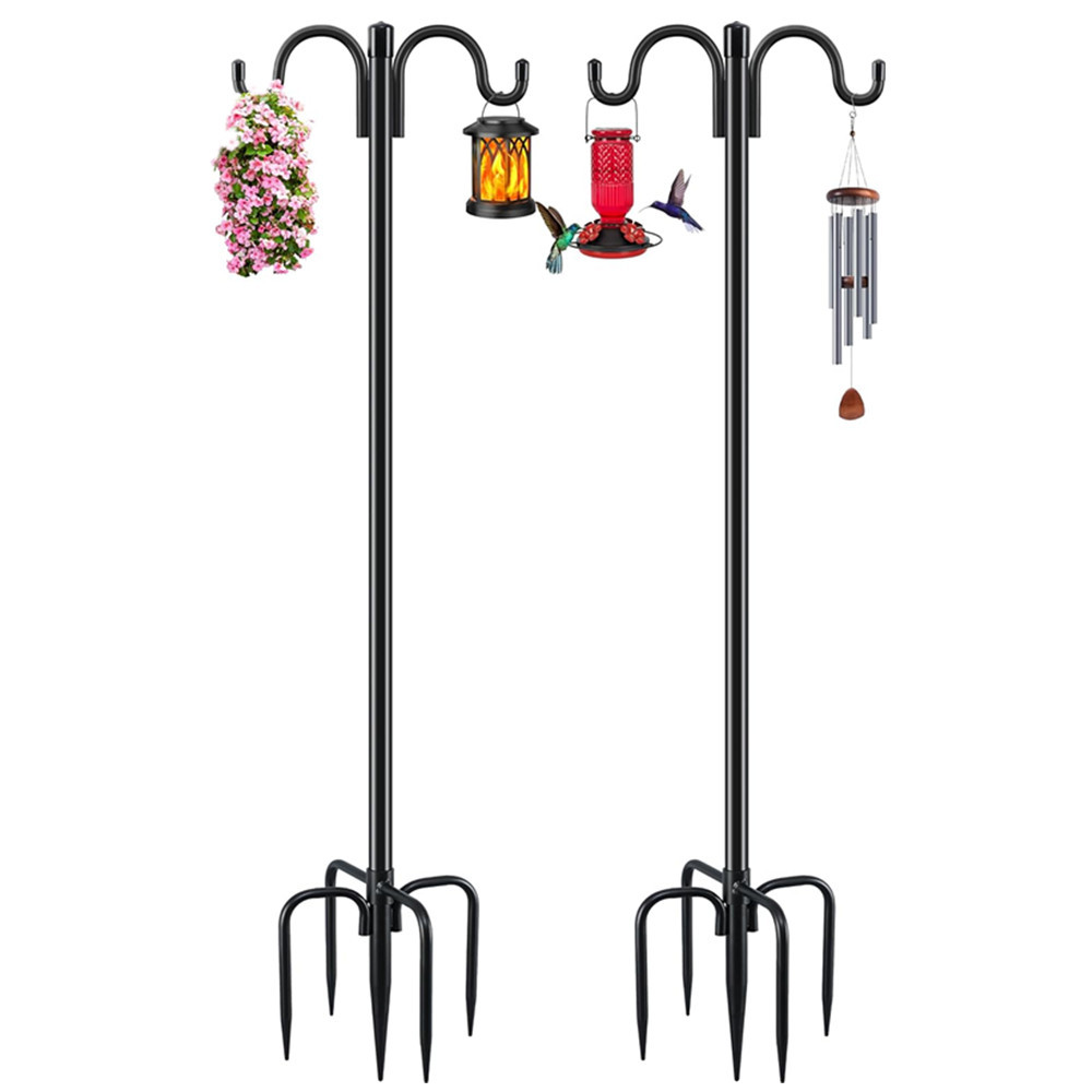 Adjustable 5-Paw Base Shepherd Dog Hook Bird Feeding Rod Hanging Hummingbird Feeder Outdoor Lawn Courtyard