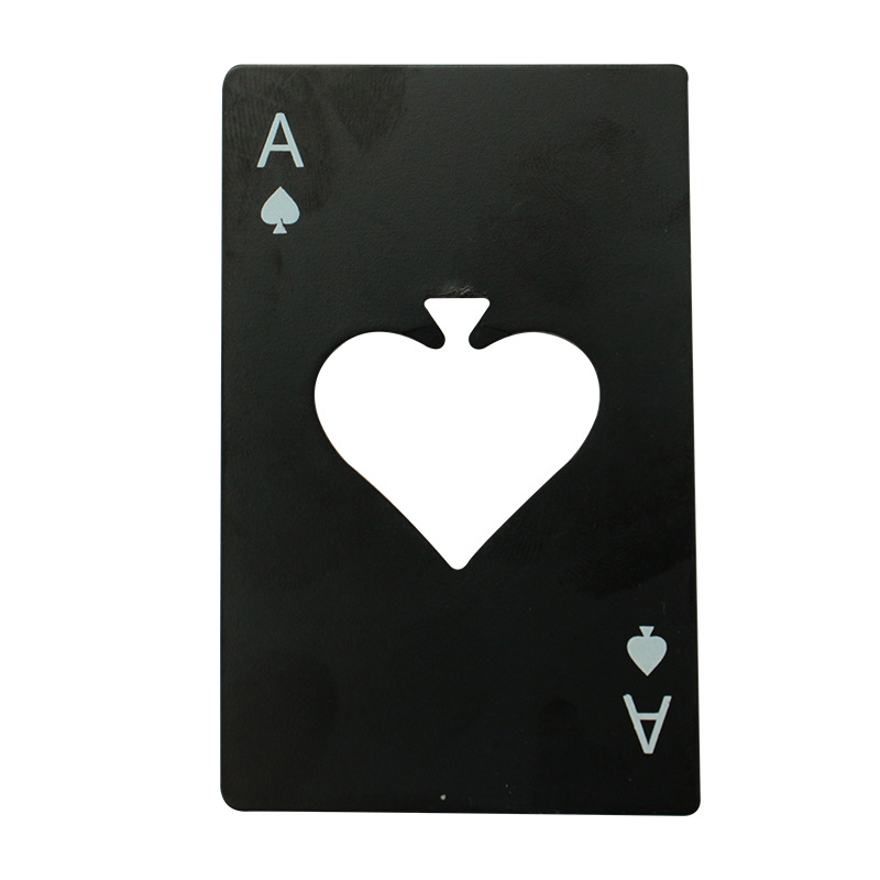 Picture of Spades a Credit Card Bottle Opener Creative Playing Card-Shaped Stainless Steel Household Tool Bottle Opener Beer Opener