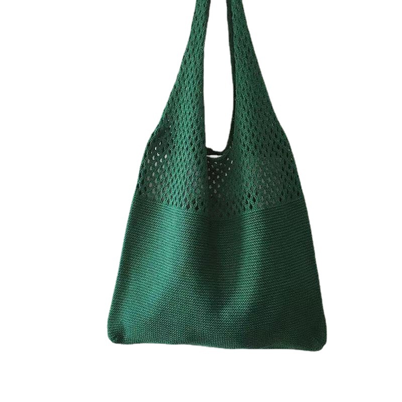 Picture of Cute Knitted Bags 2024 Fashion Hollow Handbags Fashionable and Easiest for Match Shoulder Bags Large Capacity Tote Bags Cross-Border
