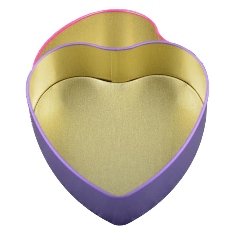 Creative wedding gift tinplate candy box large heart-shaped iron box candy-colored cigarette iron box manufacturers in stock