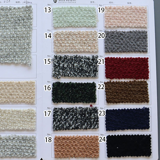 Picture of Autumn and Winter Tweed Style Knitted Wool Fabric with Silver Threads, Coarse Woven Diamond-Patterned Coat Jacket Top Fashion Fabric
