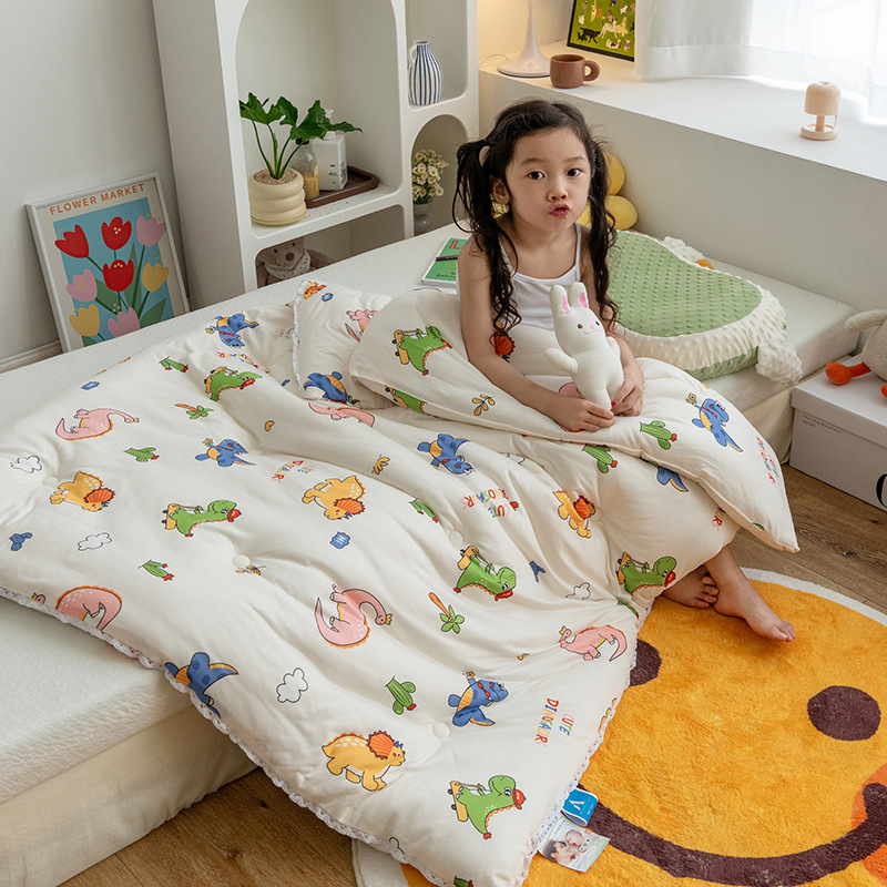 Picture of mikiA Knitted Cotton Soybean Quilt Spring and Autumn Quilt Baby Cotton Children's Quilt Thickened Warm Winter Quilt